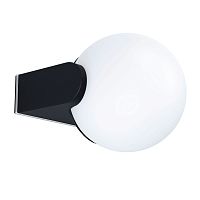 Настенный светильник Rubio 99572 Eglo уличный IP44 чёрный 1 лампа, плафон белый в стиле модерн E27
