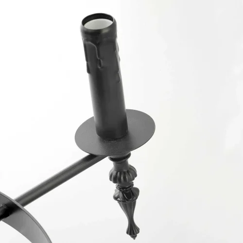 Люстра подвесная лофт LSP-9300 Lussole без плафона на 8 ламп, основание чёрное в стиле лофт  фото 2