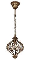 Светильник подвесной Fes 1382-1P Favourite коричневая на 1 лампа, основание коричневое в стиле кантри 