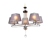 Люстра подвесная TR4616 Ambrella light коричневая на 5 ламп, основание коричневое в стиле современный 