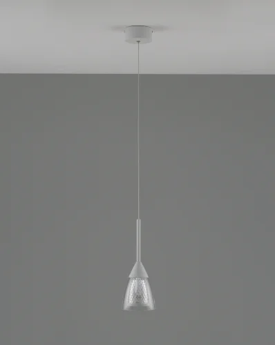Светильник подвесной LED Leina V10868-PL Moderli прозрачный 1 лампа, основание белое в стиле современный  фото 2