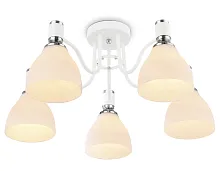 Люстра потолочная TR303305 Ambrella light белая на 5 ламп, основание белое в стиле модерн классика 