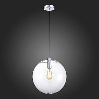 Светильник подвесной Noor SL1056.133.01 ST-Luce прозрачный 1 лампа, основание хром в стиле современный шар