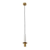 Светильник подвесной LED Ascella A2034SP-1WH Arte Lamp белый 1 лампа, основание белое в стиле минимализм модерн хай-тек трубочки