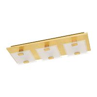 Светильник потолочный LED Vicaro 1 97759 Eglo белый 3 лампы, основание золотое в стиле современный квадраты