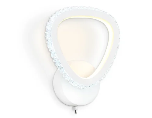 Бра с выключателем LED FA9557 Ambrella light белый на 1 лампа, основание белое в стиле современный хай-тек 