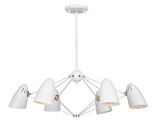 Люстра подвесная  Humpen 1758-6P Favourite белая на 6 ламп, основание белое в стиле современный 