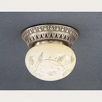 Светильник потолочный PL 7722/1 Reccagni Angelo жёлтый 1 лампа, основание античное бронза в стиле классический 