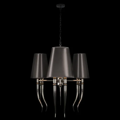 Люстра подвесная Brunilde 10207/6 Black LOFT IT чёрная на 6 ламп, основание чёрное в стиле арт-деко  фото 2