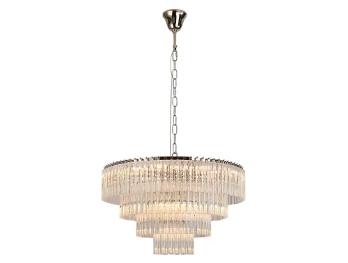 Люстра подвесная 8708+11/C Newport прозрачная на 19 ламп, основание никель в стиле классический современный американский 