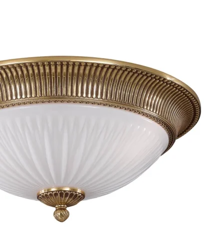 Люстра потолочная  PL 9370/3 Reccagni Angelo белая на 3 лампы, основание золотое в стиле классический  фото 2