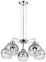 Люстра подвесная 239-103-05 Velante хром на 5 ламп, основание хром в стиле современный 