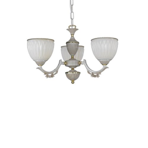 Люстра подвесная L 9681/3 Reccagni Angelo белая на 3 лампы, основание белое в стиле классический 