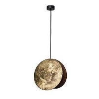 Светильник подвесной Wheel 9028-NW Nowodvorski золотой 1 лампа, основание чёрное в стиле современный 
