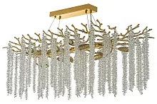 Люстра подвесная Tavenna H 1.5.100x40.100 G Dio D'Arte прозрачная на 14 ламп, основание золотое в стиле флористика классический современный ветви Люстра подвесная Tavenna H 1.5.100x40.100 G Dio D'Arte прозрачная на 14 ламп, основание золотое в стиле флористика классический современный ветви