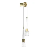 Бра LED Lump 5043/24WL Odeon Light прозрачный 1 лампа, основание золотое в стиле современный трубочки