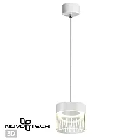Светильник подвесной LED Aura 359006 Novotech прозрачный 1 лампа, основание чёрное в стиле хай-тек модерн 