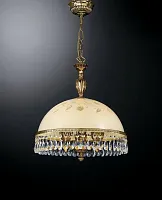 Люстра подвесная  L 6306/38 Reccagni Angelo жёлтая на 3 лампы, основание золотое в стиле классический 