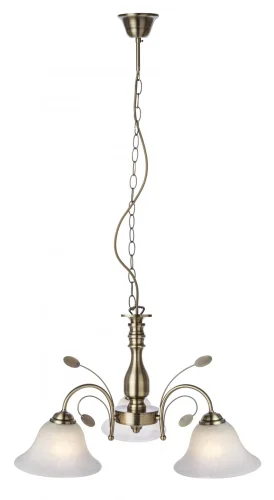 Люстра подвесная 69007-3H Globo белая на 3 лампы, основание бронзовое в стиле современный 