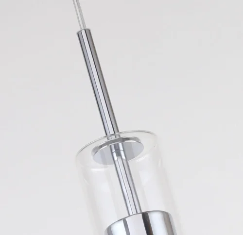 Светильник подвесной LED Aenigma 2555-1P Favourite прозрачный 1 лампа, основание хром в стиле современный трубочки фото 4