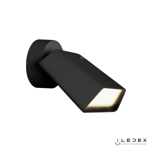 Бра с выключателем LED Crunk W1031 BK iLedex чёрный на 1 лампа, основание чёрное в стиле современный хай-тек  фото 3