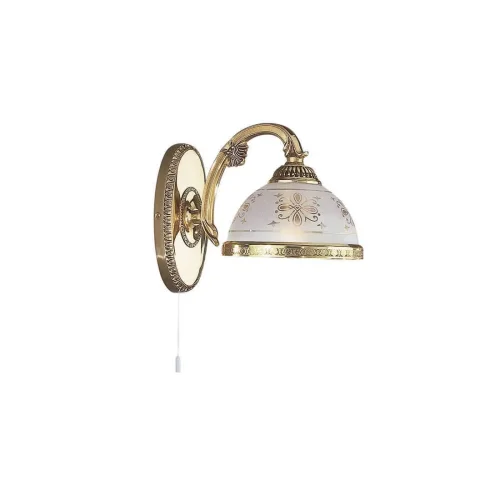 Бра с выключателем A 6102/1  Reccagni Angelo белый на 1 лампа, основание золотое в стиле классический 