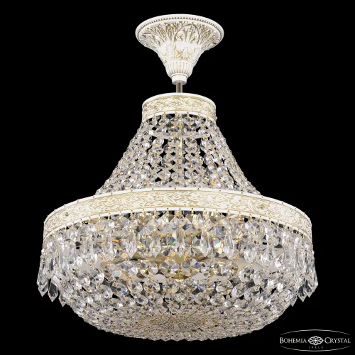 Люстра потолочная AL19011/H1/35OL WMG Bohemia Ivele Crystal без плафона на 6 ламп, основание золотое патина белое в стиле классический drops