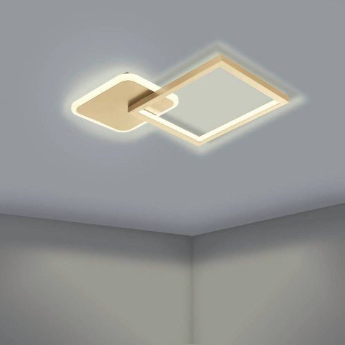 Светильник потолочный LED Gafares 900424 Eglo золотой 1 лампа, основание золотое в стиле современный минимализм квадраты фото 4