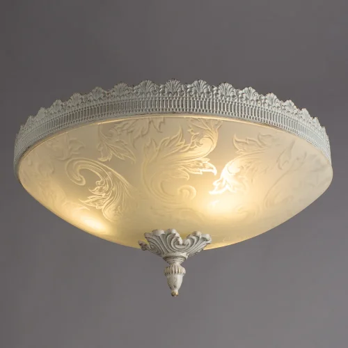 Люстра потолочная Crown A4541PL-3WG Arte Lamp белая на 3 лампы, основание белое в стиле классический  фото 2