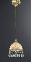Светильник подвесной L 7003/16 Reccagni Angelo бежевый 1 лампа, основание античное бронза в стиле классический 