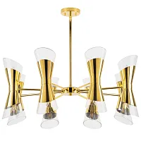 Люстра потолочная Strato 817162 Lightstar золотая на 16 ламп, основание золотое в стиле современный арт-деко 