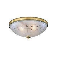 Люстра потолочная  PL 4650/3 Reccagni Angelo белая на 3 лампы, основание античное бронза в стиле классика 