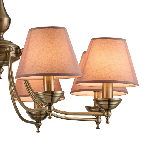 Люстра подвесная Allegory 1145/8PL Escada коричневая на 8 ламп, основание золотое в стиле классический  фото 2