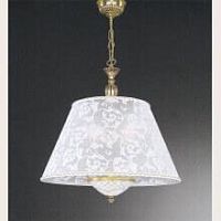 Люстра подвесная  L 7132/50 Reccagni Angelo белая на 3 лампы, основание золотое в стиле классический 