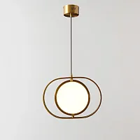 Светильник подвесной ARVET горизонтальный Золото 179643-26 ImperiumLoft золотой 1 лампа, основание чёрное в стиле современный лофт 