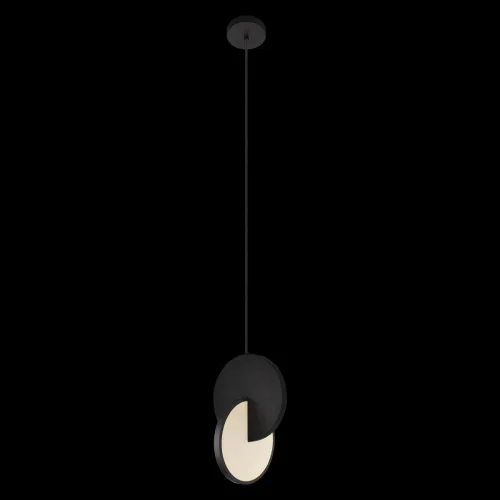 Светильник подвесной LED ECLIPSE 9970BK LOFT IT белый 1 лампа, основание чёрное в стиле современный  фото 2