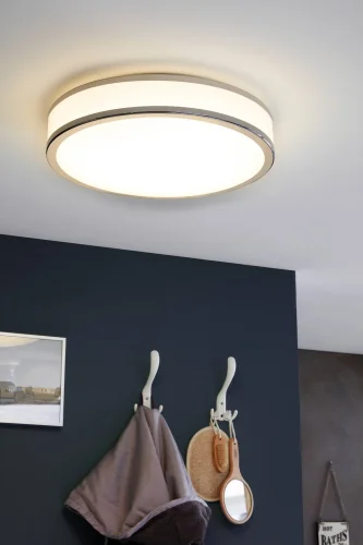 Светильник потолочный LED PALERMO 2 95684 Eglo хром серый белый 1 лампа, основание белое в стиле минимализм модерн  фото 2