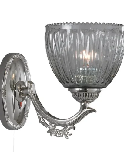 Бра с выключателем A 9850/1 Reccagni Angelo чёрный серый на 1 лампа, основание никель в стиле классический  фото 2