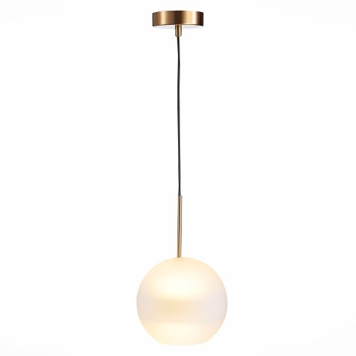 Светильник подвесной Bopone SL1133.533.01 ST-Luce белый 1 лампа, основание латунь в стиле современный 