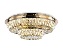 Люстра потолочная LED TR5031 Ambrella light прозрачная на 1 лампа, основание золотое в стиле модерн классика 