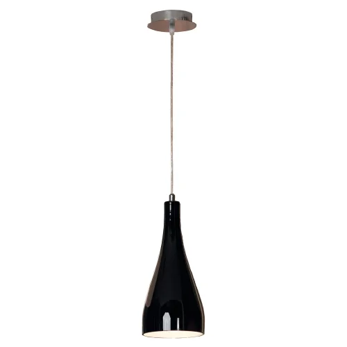 Светильник подвесной Rimini GRLSF-1196-01 Lussole чёрный 1 лампа, основание хром в стиле современный 
