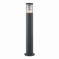 Парковый светильник TRONCO PT1 H80 NERO Ideal Lux уличный IP44 чёрный 1 лампа, плафон прозрачный в стиле современный E27