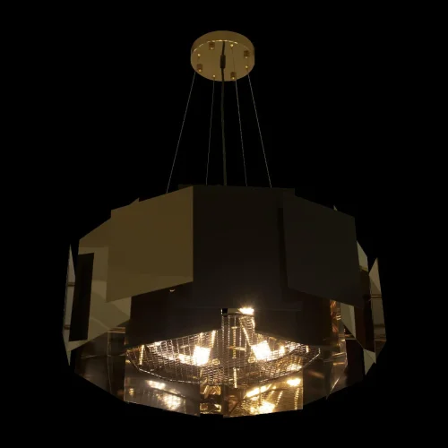 Люстра подвесная Gerard 10138/600 LOFT IT чёрная на 6 ламп, основание золотое в стиле современный  фото 4