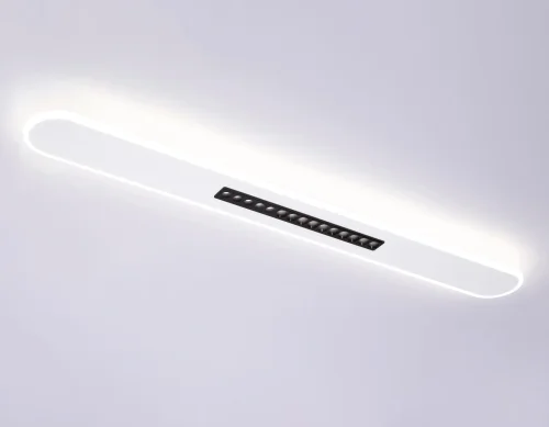 Светильник потолочный LED FL51445 Ambrella light белый 1 лампа, основание белое в стиле современный хай-тек линейный фото 5