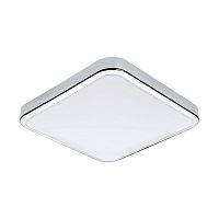 Светильник потолочный LED MANILVA 1 96229 Eglo белый 1 лампа, основание хром серое в стиле минимализм современный квадраты