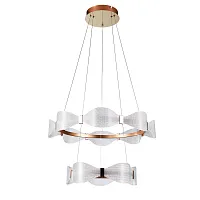 Люстра подвесная LED Grace A1868SP-2PB Arte Lamp прозрачная на 1 лампу, основание латунь в стиле хай-тек современный кольца Люстра подвесная LED Grace A1868SP-2PB Arte Lamp прозрачная на 1 лампу, основание латунь в стиле хай-тек современный кольца