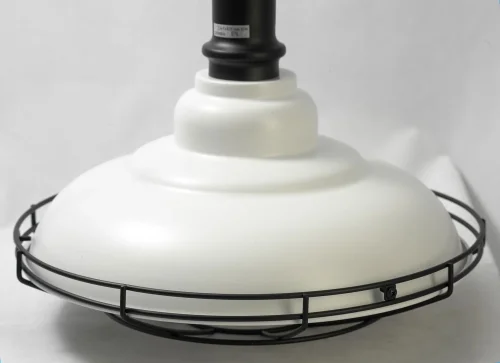 Светильник подвесной лофт LSP-9848 Lussole белый 1 лампа, основание чёрное белое в стиле лофт  фото 4