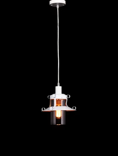Светильник подвесной Capri LDP 11327-1 WT Lumina Deco белый 1 лампа, основание белое в стиле современный лофт  фото 2
