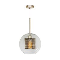 Светильник подвесной LOFT2567-C LOFT IT никель прозрачный 1 лампа, основание никель в стиле современный лофт шар