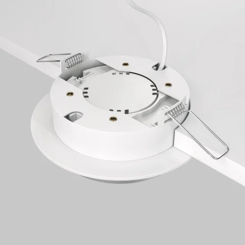 Светильник точечный Hoop DL086-GX53-RD-WS Maytoni белый серебряный 1 лампа, основание белое в стиле современный  фото 7